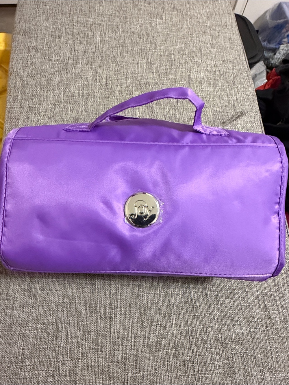 JOY Mangano Better Beauty Roll Up Toiletry Organizer Bag Purple NEW